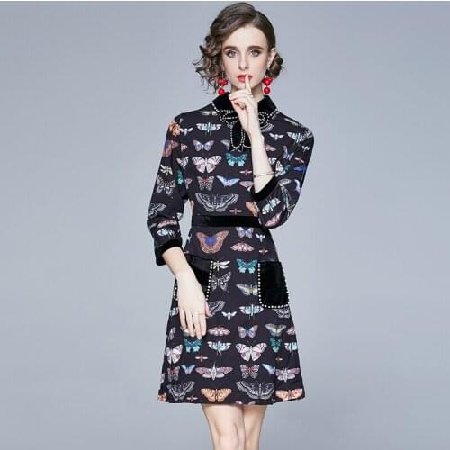 2021 Spring Autumn Womens Dress French Commuter Lapel Lapel Bowknot Pocket Dress New Waist Female Slim Dresses X600
