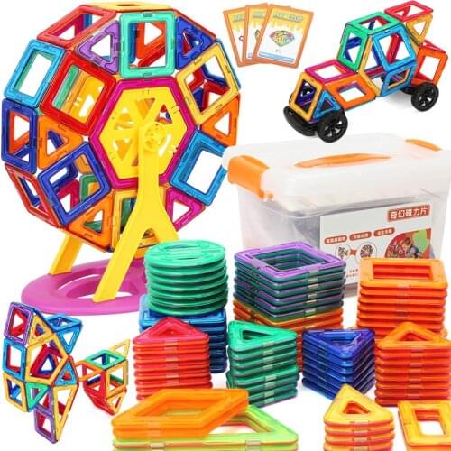 168-30pcs Big Size Magnetic Building Blocks Magnetic Designer Construction Set Assemble Bricks Educational Toys for Kids