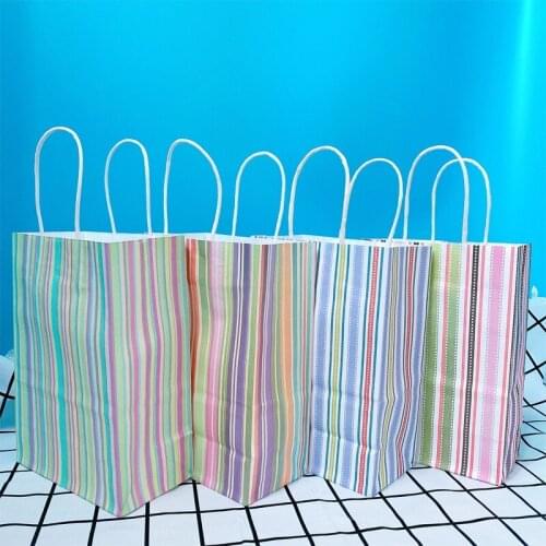 40pcs Flower Kraft Christmas Paper Bag Storage Gift Candy Chocolate Packaging Cookies Decoration Party Gift Bag Party