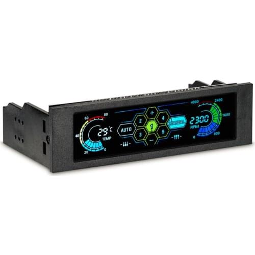 5036 5.25" Drive Bay PC Computer CPU Cooling LCD Front Panel Temperature Controller Fan Speed Control for Desktop Computer