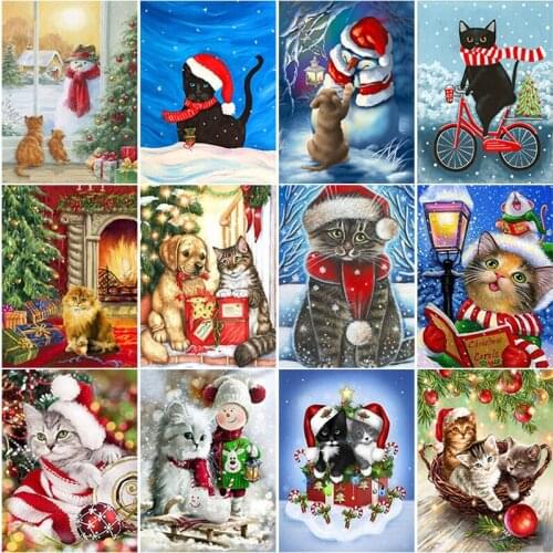 5D DIY Diamond Painting Christmas Gifts Deer Animals Diamond Embroidery Cross Stitch Kit Rhinestone Handmade Christmas Decor