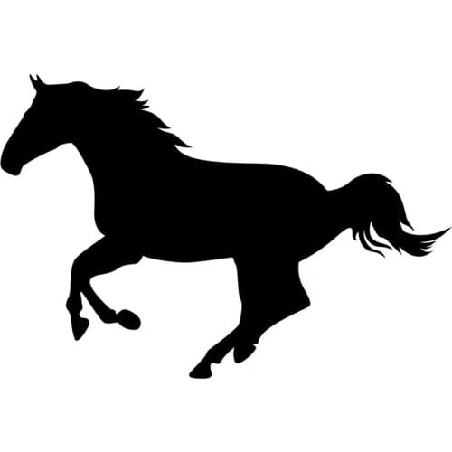 14cm*9.5cm Horse Running Interesting Car Stickers Fashion Decorative Car Window Glass Decal Sticker S6-2838