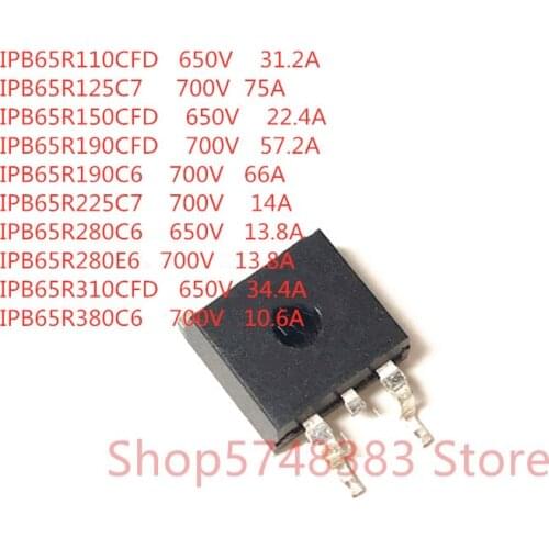 IPB65R110CFD IPB65R125C7 IPB65R150CFD IPB65R190CFD IPB65R190C6 IPB65R225C7 IPB65R280C6 IPB65R280E6 IPB65R310CFD IPB65R380C6