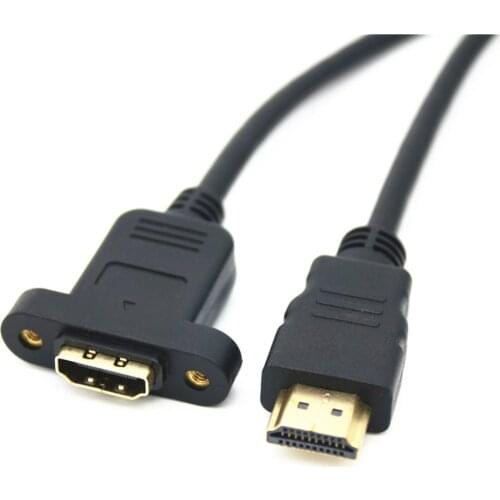 Hdmi Cable Male To Female Host Panel Mount Screw Cable Hdmi Cable Hdmi To Hdmi 1.4 Hdr 4k For Splitter Extender Adapter