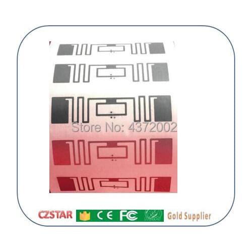 50pcs free ship RFID manufacturer wholesale smartrac dogbone impinj monza6 long range uhf rfid tags sticker MR6 uhf tags rfid