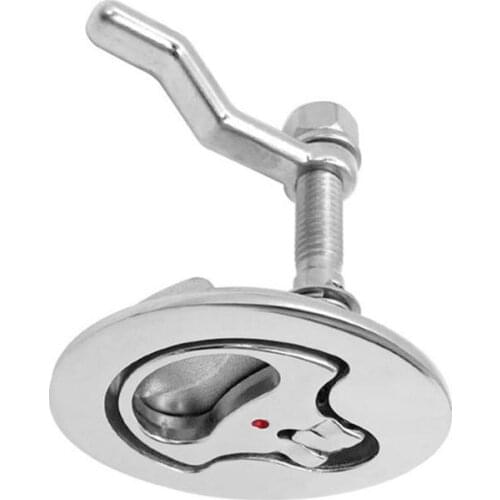 Stainless Steel Marine Handle Ring Deck Box Cover Floor Lock Boat Hatch Turning Lock Latch Lift Pull Ring Handle Flush Mount