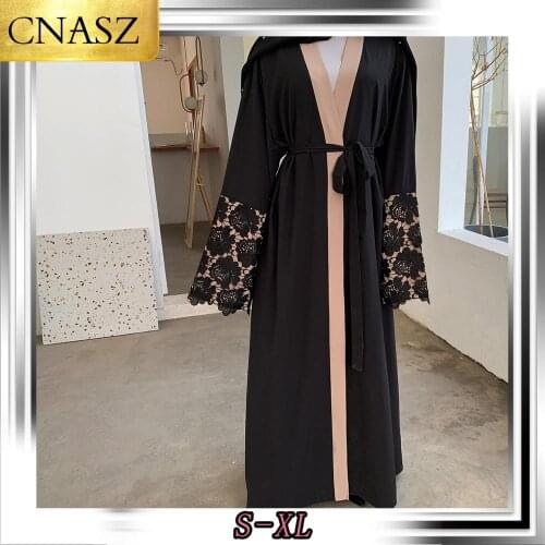 2021 Latest Abaya For Women Dubai Abaya Turkey Moslim Jurken Middle East Moroccan Elegant Kimono