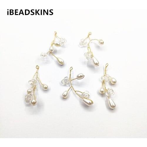New arrival! 45x25mm 50pcs Imitation pearls charm/Connectors for Necklace,Earrings parts, Accessories,hand Made Jewelry DIY