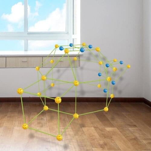 Tent Toy Handmade Crafts Plastic Kids DIY Fort Castle Building Kit for Parent-child Interaction