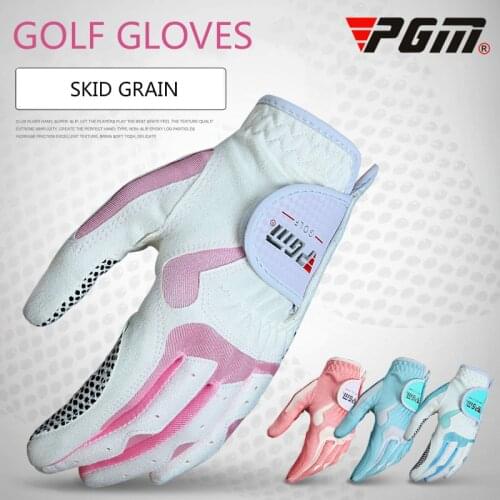 Golf Gloves Slip-resistant Womens Granules Microfiber Cloth Gloves Sunscreen Breathable Wear-resistant