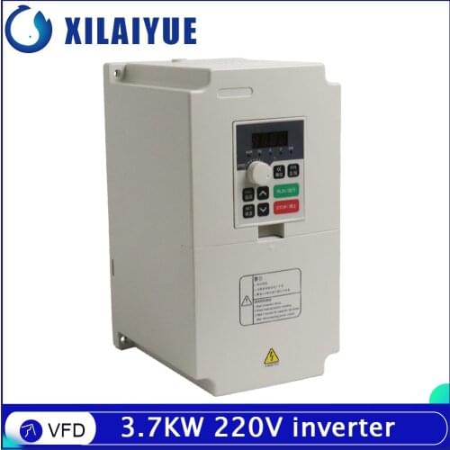 3.7KW 220V VFD Variable Frequency Drive Vector Inverter Drive with Extension Cable For Spindle Motor Speed Control