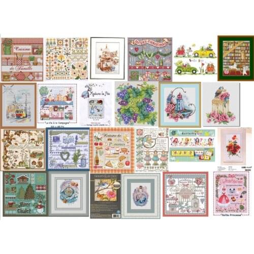 Different Photoes styles Top Quality Lovely Counted Cross Stitch Kit Ornament Santa Father Gift Christmas Tree Ornaments Dim