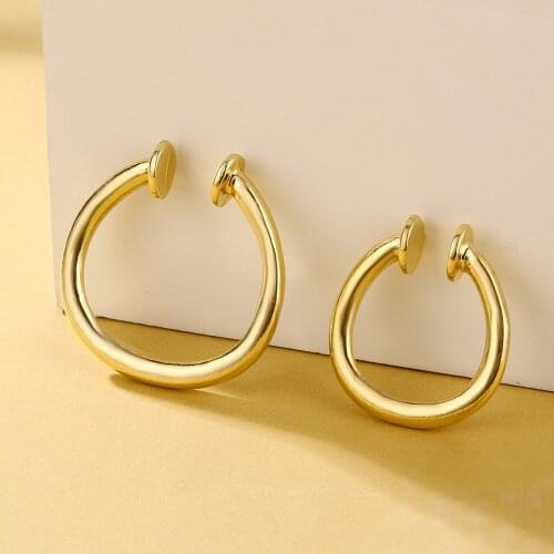 Lost Lady Fashion Geometric Metal Cuff Earrings 2 PCS/Set Clip Earrings for Women Wholesale Jewelry Female Bijoux Accessories