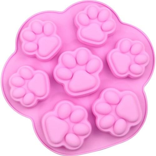 Cat Paw Silicone Mold Food Grade Chocolate Mold DIY Ice Cube Home Baking Tools Cake Decoration Accessories Children Cake