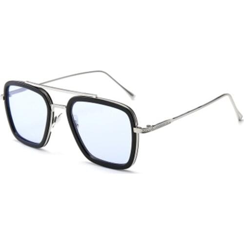 Tony Stark Sunglasses Square Alloy Vintage Sunglasses Men 2020 Glasses Retro Robert Downey JR Glasses gafas de sol