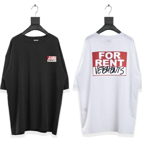 VETEMENTS High street new VTM vehicles short sleeve OS loose casual hip hop lovers short sleeve t-shirt men and women fashion