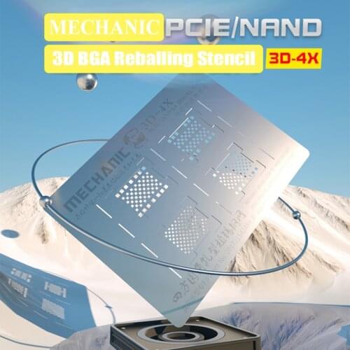 MECHANIC 3D BGA Reballing Stencil for iPhone XR XS X 8 7 6S 6 iPad All Series Hard Disk NAND PCIE Planting Tin Template