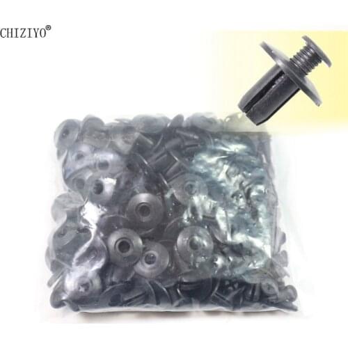 Universal 100pcs Car Bumper Plastic Rivets Trim Fastener Auto Fender Door Trim Panel Grills Clips Screw Expansion Buckle