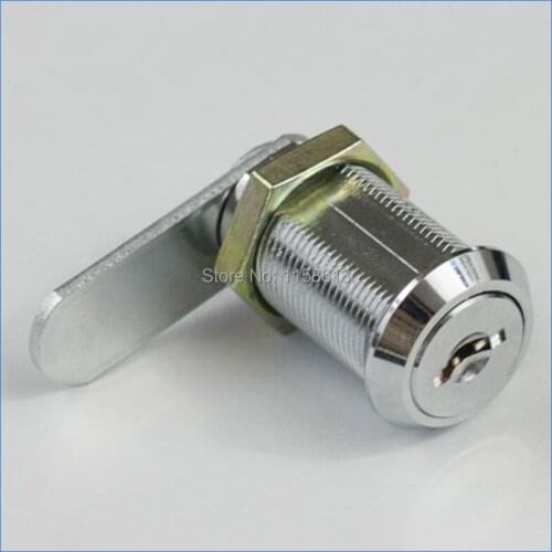 10 pieces 30mm chrome plated keyed alike flat key vending and slot machine cam lock