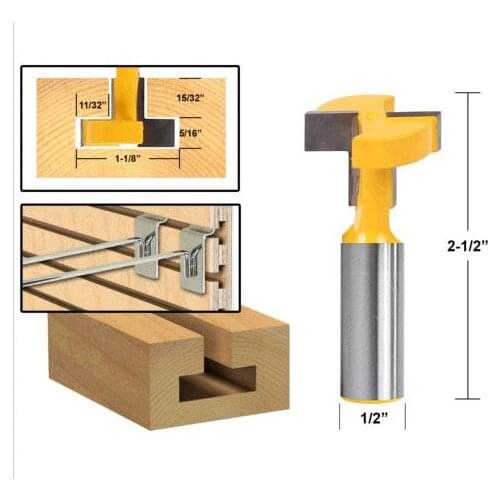 1/2or1/4 Shank Top Quality T-Slot & T-Track Slotting Router Bits For Woodworking Chisel Cutter Wholesale Price milling cutters