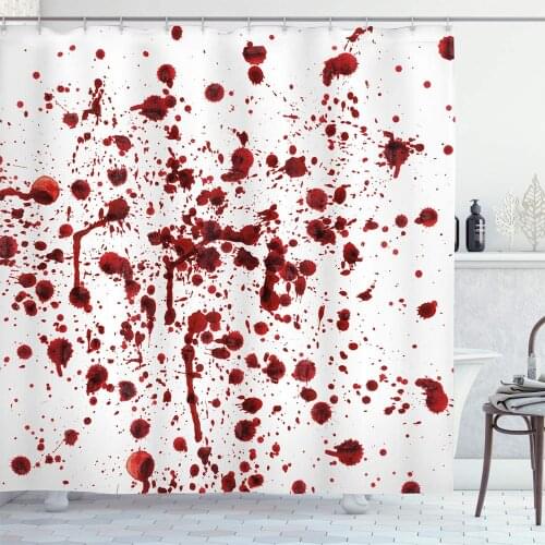 Halloween Themed Print shower curtain Bathroom Mat set Scary Bloody Bath Curtain Waterproof Polyester fabric Bathroom Decor Set