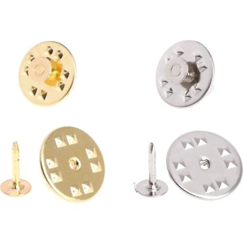 100 Pairs Clutch Tie Tacks Butterfly Pin Back Jewelry Making silver color Replacement with Blank Pins