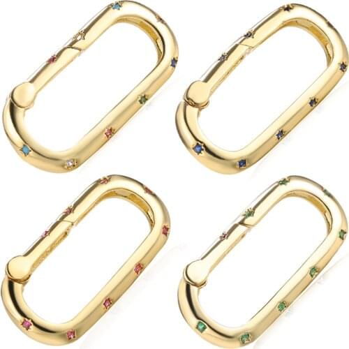 Handmade Clasps For Jewelry Making Fashion Necklace Bracelet For women Clasps Hook Oval Gold Color DIY Jewelry Making Supplies