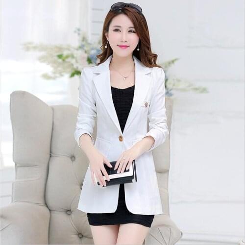 Blazer Women Suit 2021 New Long Sleeve Blazers Women Clothing Long Slim Spring And Autumn Suits Female Outerwear Blue