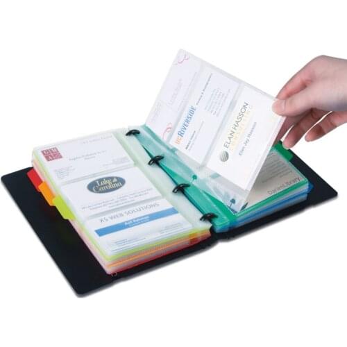 1 PC/Lot 90-case-for-180-business-card Business Card Holder & Card Stock with colorful stickers for Office Stationery 5778