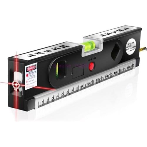 10pcs 4 In 1 Blister Lasers Levels Horizon Vertical Measuring Tape Aligner Marking Lines Ruler Tools