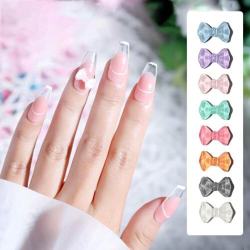 10Pcs/Bag Manicure Accessories Water Ripple Novelty Flat 3D Rhinestone Nail Art Decorations for Nail Salon