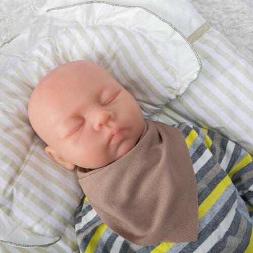 18'' Full Body Silicone Reborn Baby Girl Dolls Eyes Closed Sleeping Baby