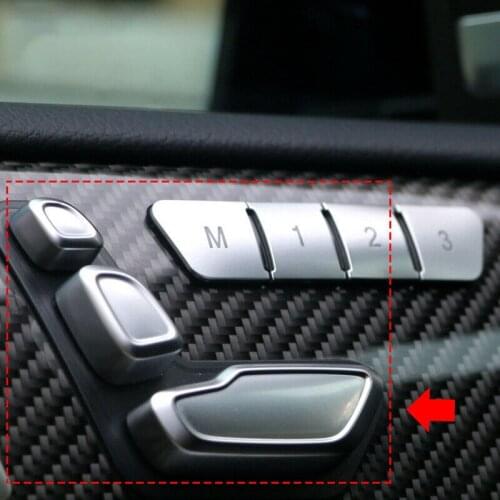 Accessory Seat button cover Trim Adjust For Mercedes-Benz E C class W212 218 CLS GL Silver Decorative