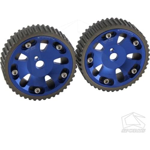 Aluminum Adjustable Cam Gears Pulley Fit For Mitsubishi 4G93 DOHC Lancer Mirage Blue