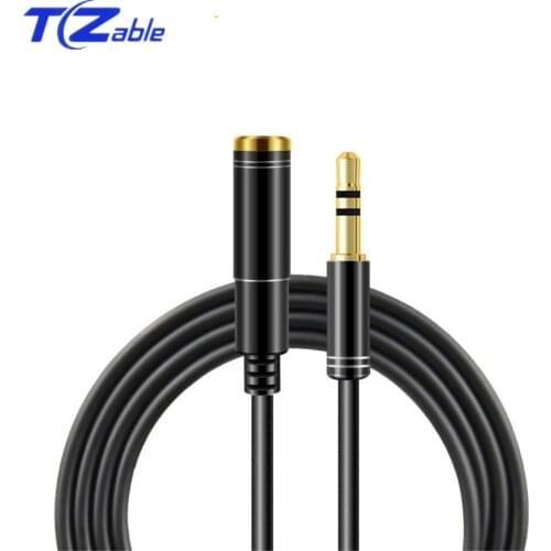3.5mm Jack Extension Audio Cable 3.5 mm Male to Female Headphone Cable Speaker AUX Cord 1M 1.5M 2M 3M 5M Black Blue Silver