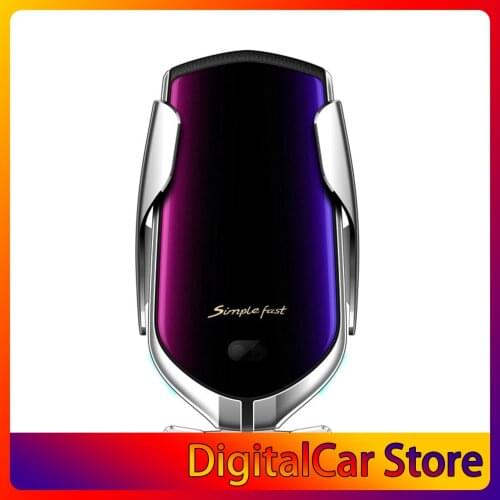New Clip R1 R2 Car Wireless Charger Infrared Automatic Sensing Positioning Mobile Phone Gravity Bracket Wireless Charging