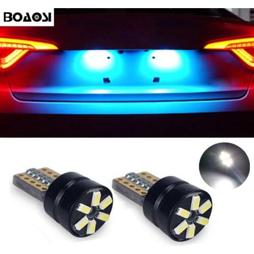 BOAOSI 2x T10 4014SMD Error free Bright LED License Number Plate Light For SUBARU Outback Tribeca Legacy Forester Impreza
