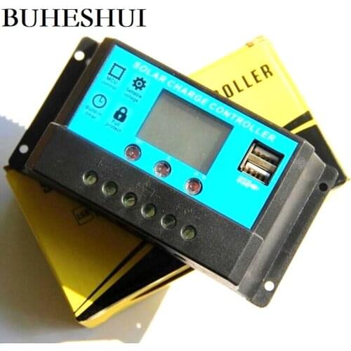 BUHESHUI Wholesale Solar Panel Charger Controller Solar Regulator Battery Home Power System 10A 12V/24V With Dual USB 10pcs/lot