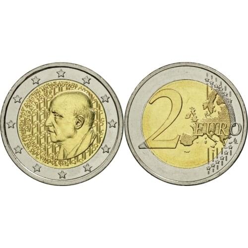 Greece 2016 Dimitri Mitropos 2 Euro Bicolor Commemorative Coin Real Original Coins True Euro