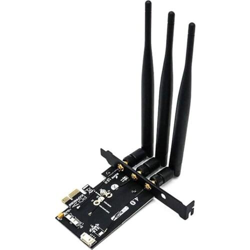 HOT-Pcie WiFi Card to PCI-E X1 Adapter Card PC/Hackintosh Without BCM943224PCIEBT2/Bcm94360CS2/BCM943602CS WiFi Card