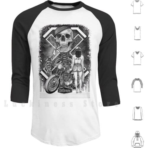 Winya No. 38 Hoodie Long Sleeve Man Women Motorcycle Tattoo Cafe Racer Street Gothic Line Art Sr 400 Sexy Halloween
