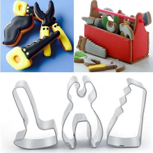 3pcs patisserie reposteria gateau Repair Tools Metal Cookie Cutter Mold Fondant Cake Decor Pastry Shop Chocolate Biscuit Mould