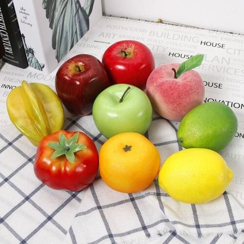 Artificial Fruit 8-9cm Plastic Decorative Fruit Home Garden Wedding Party Decoration Food Photography Props