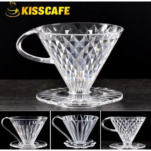 Coffee Drip Filter Cup Barista Portable Resin Manual Coffee Maker Filter Bowls V60 Funnel Dripper Espresso Coffee Accessories