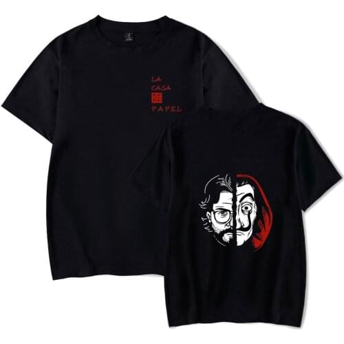 La Casa De Papel T shirts cotton Design Money Heist The House of Paper Tshirt T shirt Oversize Short Sleeve T-shirt Tee clothes