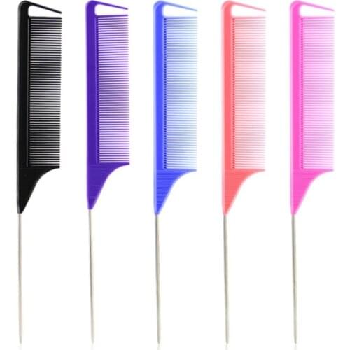 Metal Pin Anti-static Hair Style Rat Tail Comb Hairdressers Hair Styling Tool For Beauty Hair Combs
