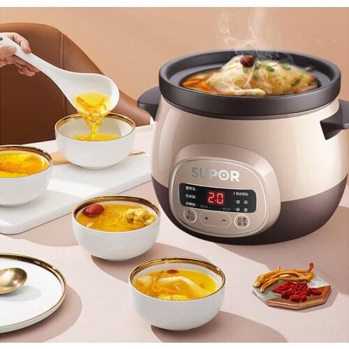 Supor 220V Multifunctional Slow Cooker 1.5L Ceramic Inner Pot Automatic Ceramic Health Stew Pot Stewed Birds Nest Pot