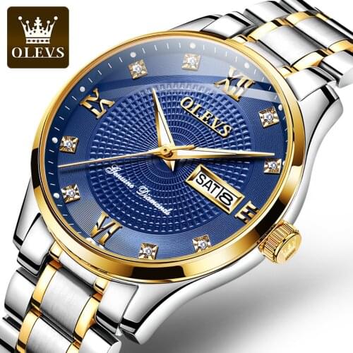 OLEVS Luxury Brand Mens Mechanical Watches Stainless Steel Waterproof Automatic Watch for Men Vintage Design relogio masculino