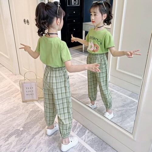 Girls Clothes 2021 Summer Short Sleeve Shirts + Pants Suits Kids Sport Clothes Teen Children Clothing Sets 5 6 7 8 9 10 12 Years
