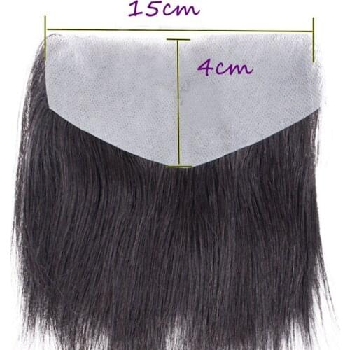 Front Toupee Natural Hairline Men Toupee Thin Skin 18*4cm V Loop Remy Human Hair Male Wig Replacement System